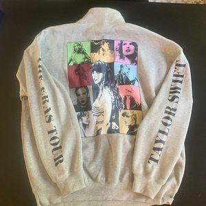 New Taylor Swift Eras Tour 3/4 zip sweatshirt gray